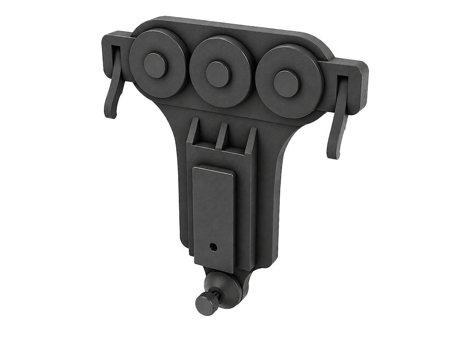 TogDrop® Horizontal Inline Magnetic Base mounted on a horizontal strip holding a hair light above backdrop