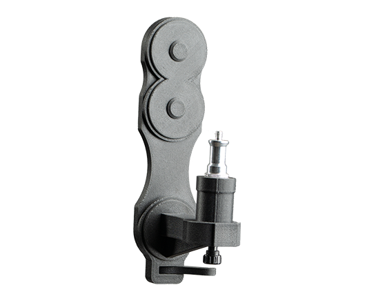 TogDrop® Speedlight Magnetic Holder mounted on a metal wall holding a speedlight